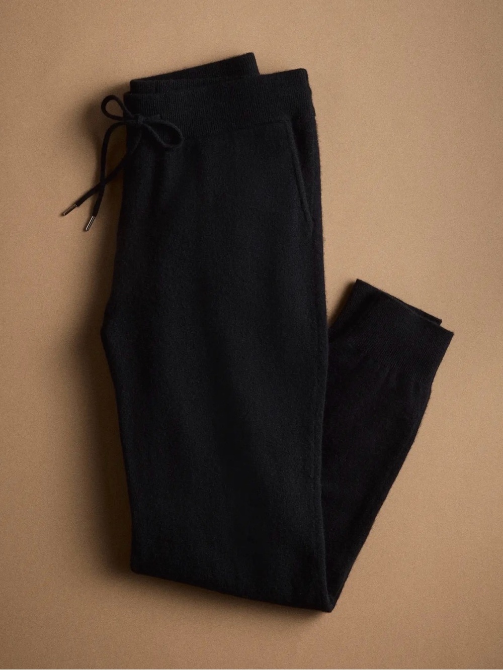 Quince 100% Mongolian Cashmere 2.0 Sweatpants Joggers, Black - Size Small